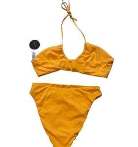 Lulus Rollin' With The Tide Light Orange High-cut Bikini Bottoms